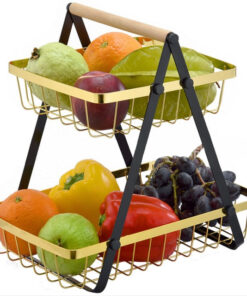 Metal Fruit Basket Kitchen Storage two tier